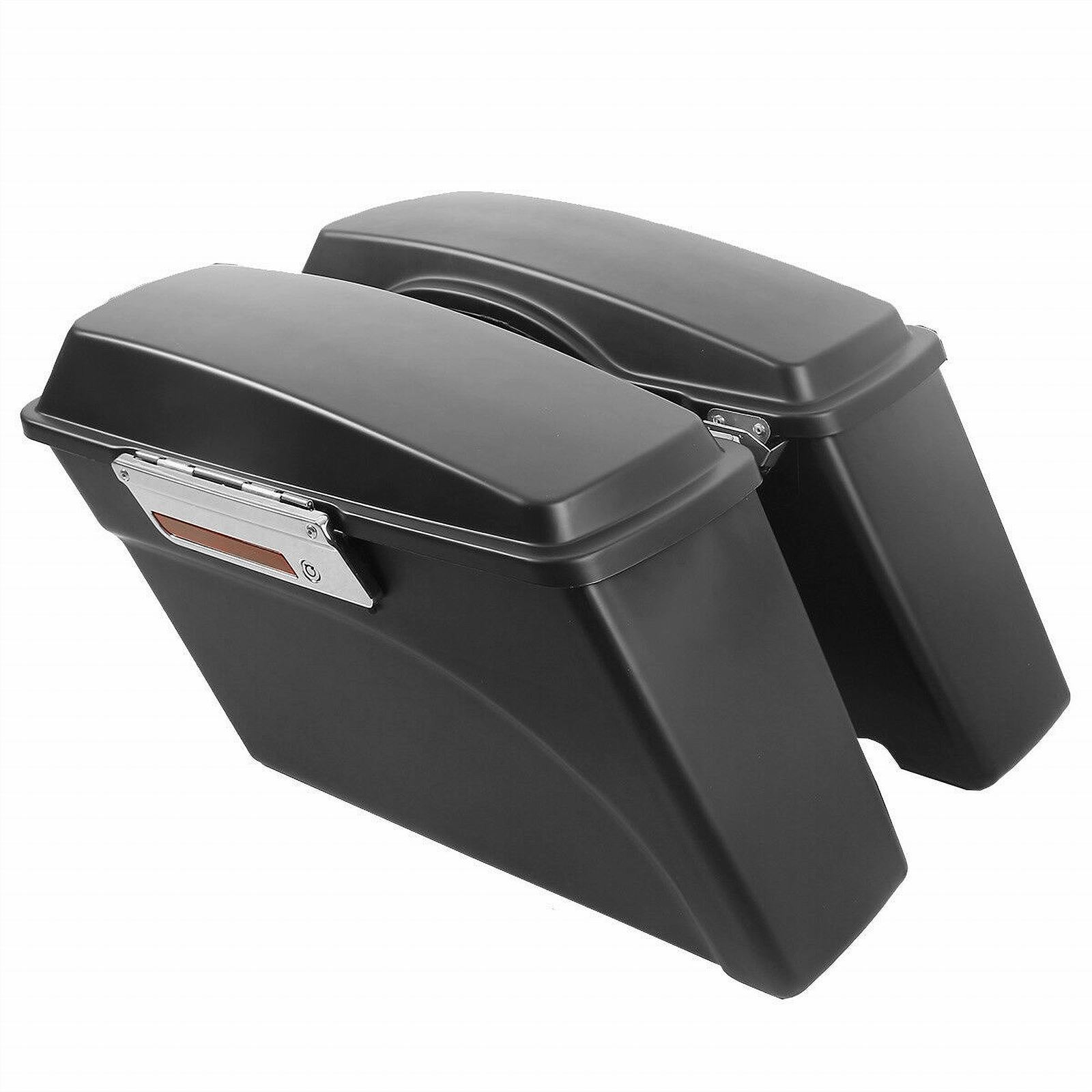 Matte Black Hard Saddlebags Luggage for Harley-Davidson FLHTCU 03-03