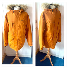 Peter Storm Ladies Mustrard Outdoor Walking Hiking Parka Coat Size Medium Vgc