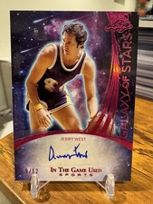 Jerry West 2024 Leaf In The Game Used Galaxy Of Stars Auto #/12 SSP 🔥📈