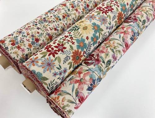 Floral Heavy Tapestry Fabric Hon Fleur Curtain Upholstery Woven Heavy Bag Fabric - 第 1/12 張圖片