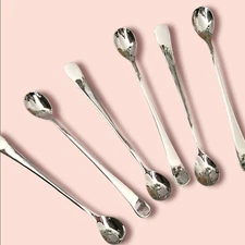 6 pcs Ice Tea Long Drink Spoon Pinti Pintinox 