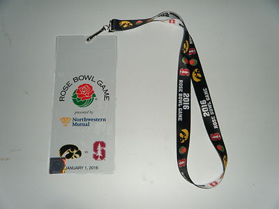 Stanford  Vs. Iowa 2 team  Ticket  Holder 2016  Rose Bowl  Lanyard 