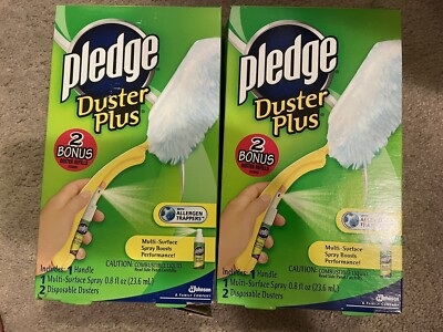 Pledge Duster Plus & Multi-Surface Duster-1 handle 1 spray 2 dusters NEW 2 Boxes