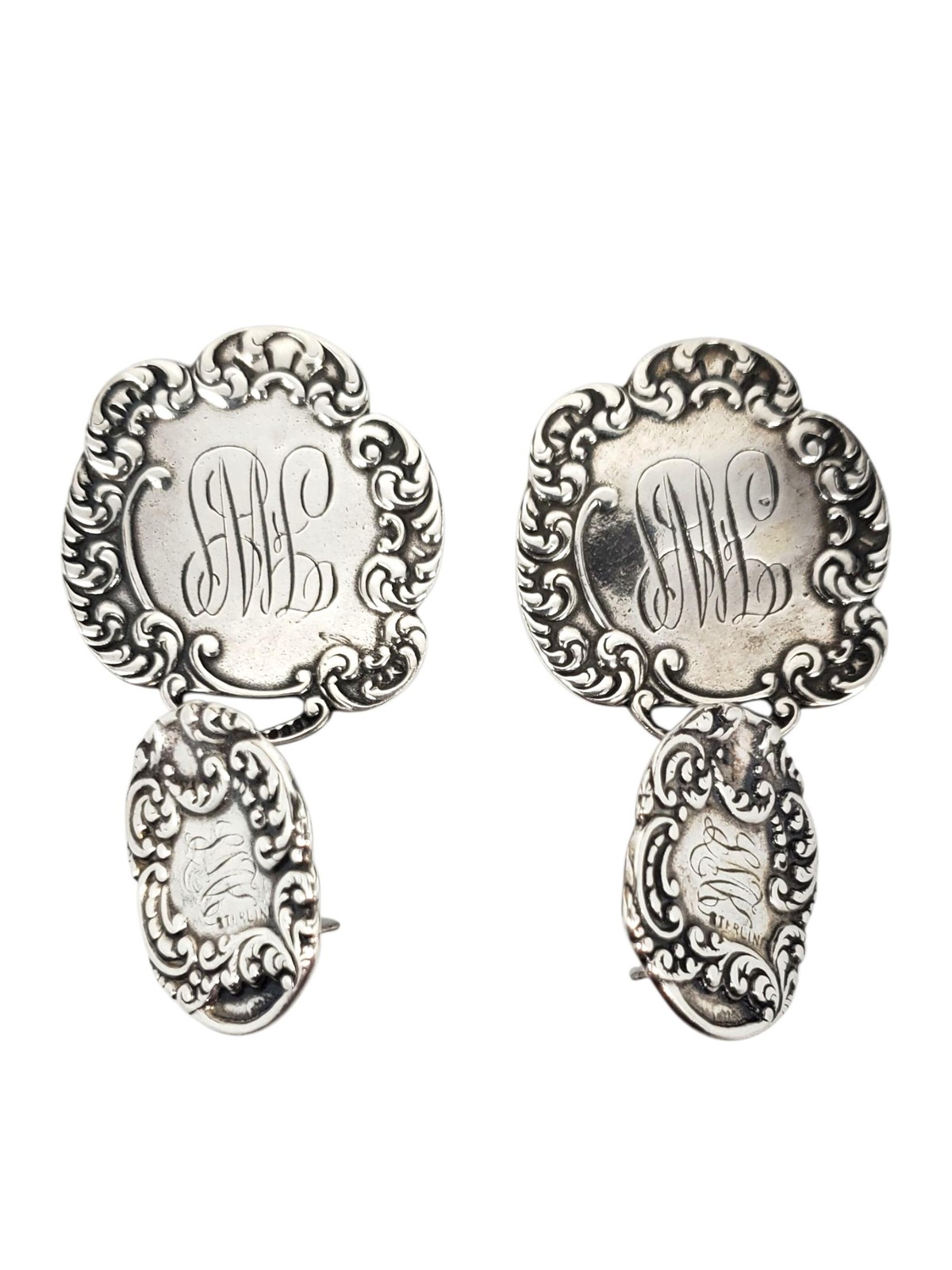 T. Foree Sterling Silver Scroll Dangle Earrings #… - image 3