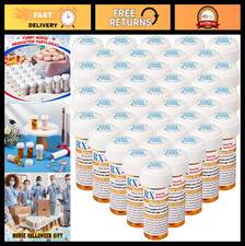 50 Set Nursing Party Supplies - 50 Empty Pill Bottles Caps, 13 Dram Containers