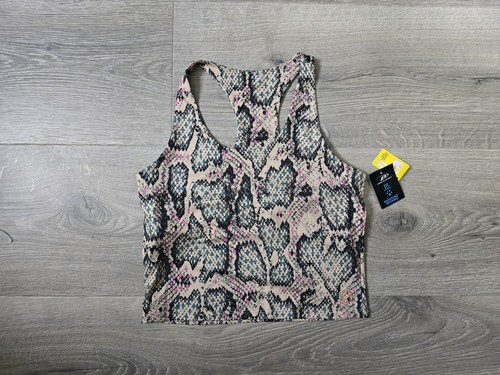 NWT Pro Player Women's Small Stretch Strappy Racerback Workout Top Snake Print - Picture 2 of 8