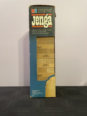 Vintage 1986 Jenga Game By Milton Bradley 