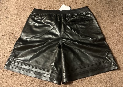 Nike Air Jordan Faux Leather Loose Fit Shorts Black HV0077-010