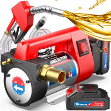 Fuel Transfer Pump Kit, Battery Powered Diesel Transfer Pump 12GPM Portable Self