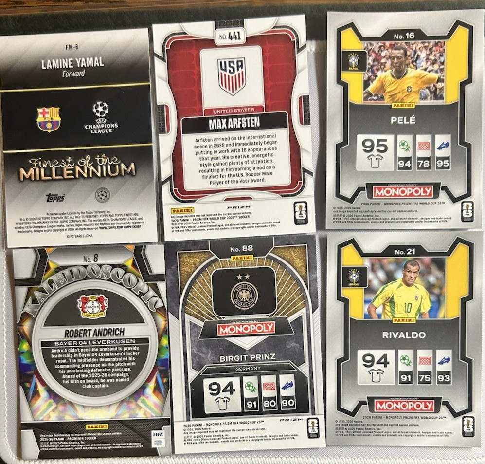 Topps 2023-24 UEFA Champions League 17-Card Lot Prizm FIFA CGC 10 Messi view 6