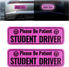 2PCS Student Driver Magnet for Car,Bright and High Reflective Student Driver ...