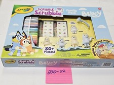Crayola Scribble Scrubbie Bluey Family Pack Kids Toy 3 Markers Stickers New