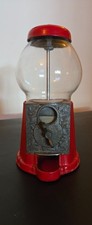 Vintage 80's Carousel Bubble Gum Machine Metal & Glass