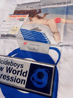 Suicideboys G59 Ad Blocker Tee / White / Medium