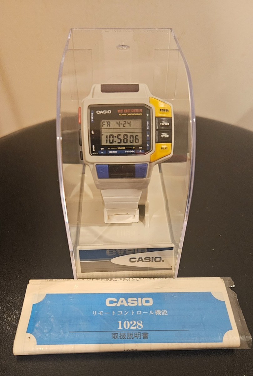 White Casio CMD-10 Remote Control Watch module 1028 Japan Only