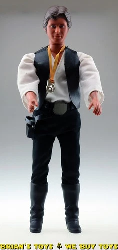 Vintage Kenner Star Wars Loose 12" Han Solo Action Figure C6 (has Luke's shirt)