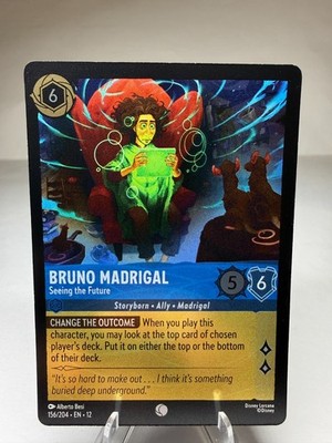 Bruno Madrigal Seeing the Future 156/204 Cold Foil Disney Lorcana Wilds Unknown
