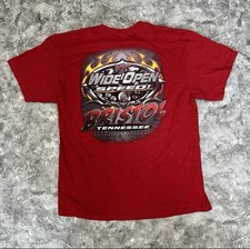 Y2K Bristol Nascar Shirt Mens Size XL Wide Open Seed 2011 Racing Red