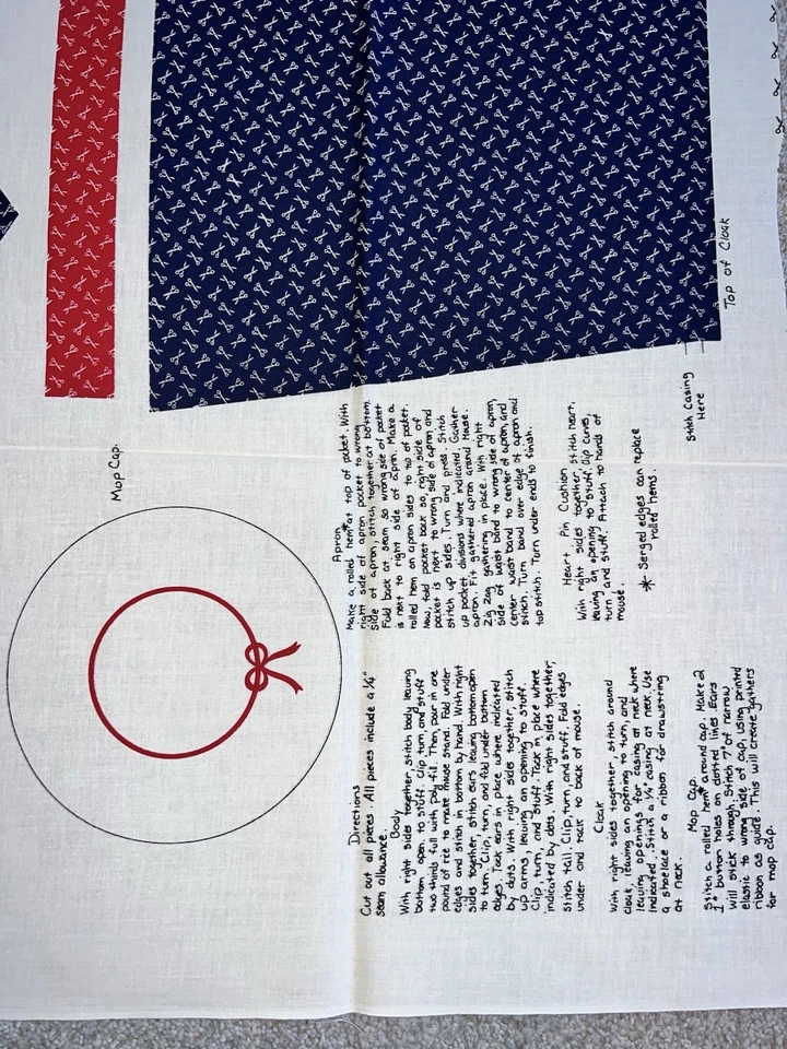 Mrs. Molly Mouse Sewing Helper Fabric Panel Joan Kessler for Concord Fabric New - Image 3 of 4