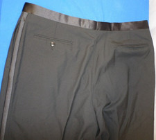 FORMAL WEDDING PROM BALL QUINCE TUXEDO PANTS W/ BLACK STRIPE 38X30