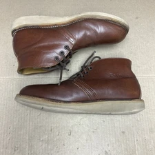Red Wing 595 Chukka Brown Leather Work Boots Mens size 7.5 D USA Made