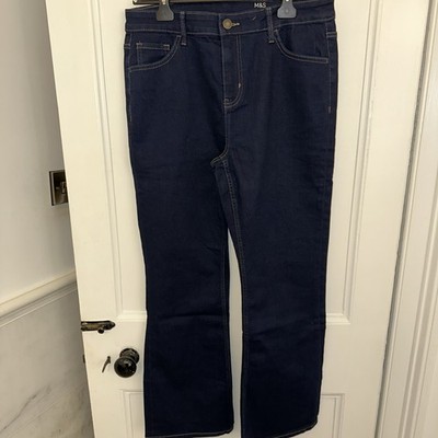 M&S Dark Blue  Bootcut Jeans NEW 14 Short