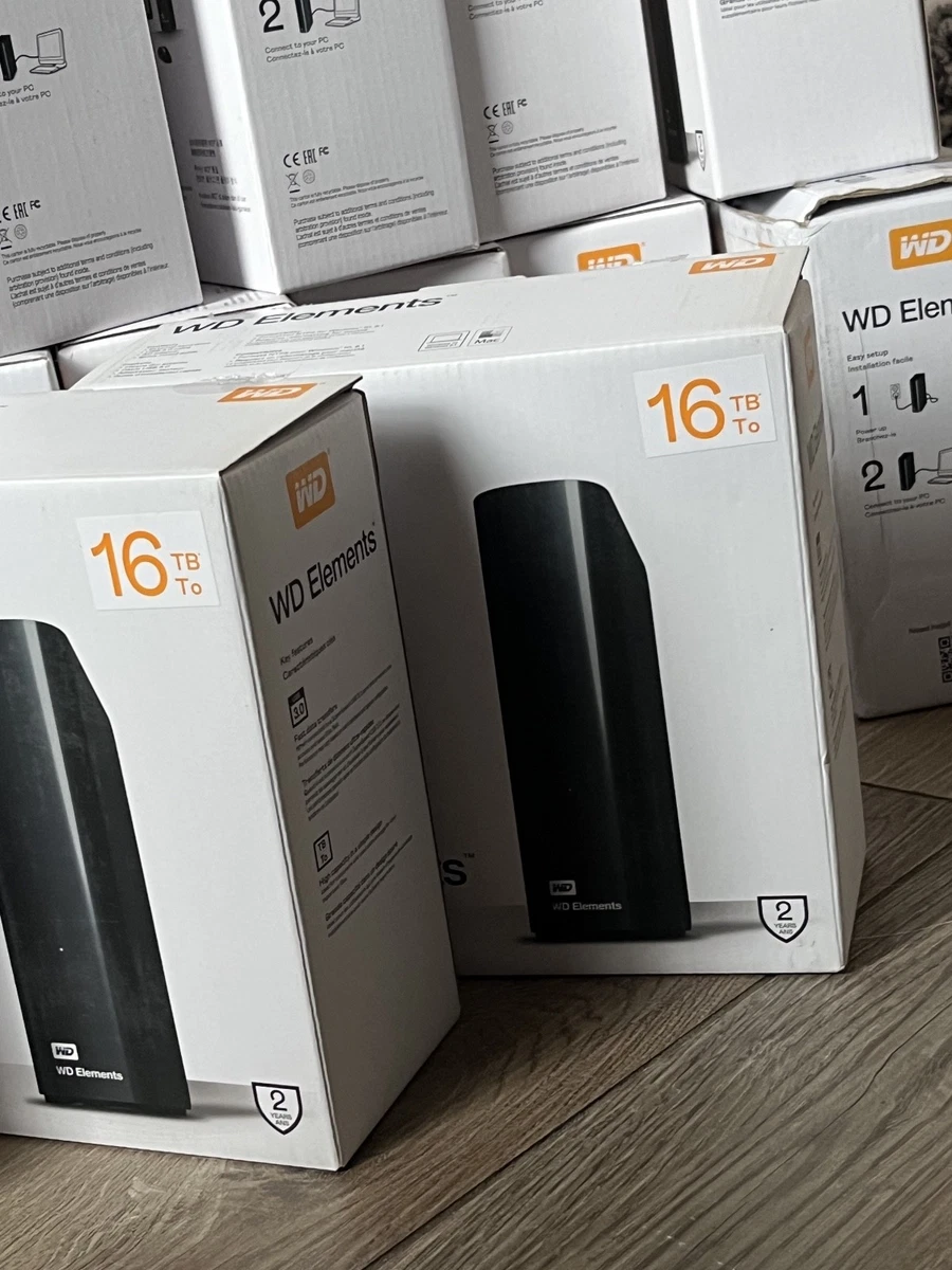 【新品・未開封】外付けHDD WD Elements Desktop 16TB WD, External Hard Drive, 16TB WD Elements Desktop, USB 3.2