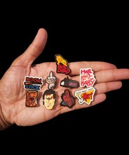 9 Piece Evil Dead Horror Shoe Charm Set   Fits Crocs   Retro Scary Charms