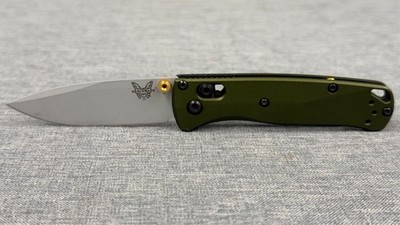 Benchmade 533SL-10 Seasonal Mini Bugout AXIS Folding Knife Woodland Green Handle