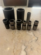 Matco Metric Impact Sockets Deep-well Sockets Swivel - Lot Of 9 Matco Metric Impact Sockets Deep-well Sockets Swivel - Lot Of 9