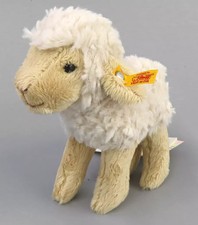Steiff Fluffy Lamb 18cm Plush Toy, Flocky Sheep, Collectible, Used