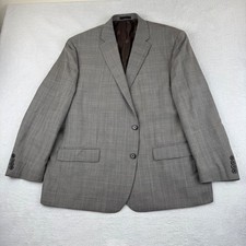 Lauren Ralph Lauren Blazer Mens 50R Grey Glen Plaid Wool Suit Jacket Sport Coat