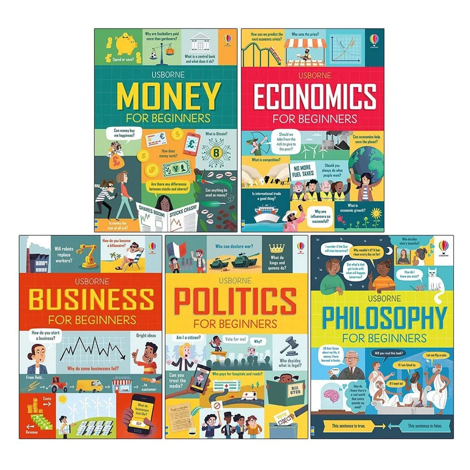 Usborne Big Subjects For Beginners 5 Books Collection Box Set (Money, Economics, - Image 2 of 3