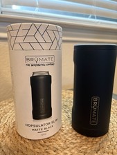 Br&uuml;Mate Hopsulator Slim Insulated Metal Can Cooler Matte Black 12oz