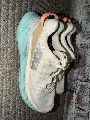 Hoka One One Elevon 2 Women's Size 9.5 Eggnog Blue Athletic Road Running Shoes