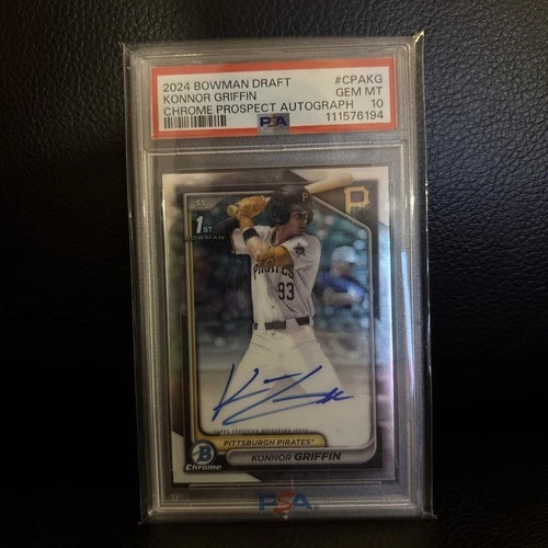 2024 Bowman Draft Konnor Griffin Chrome Auto 1st #CPA-KG Pirates PSA 10