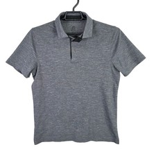 Mens Champion Dark Gray Polo Shirt Short Sleeve 100 Polyester Size M