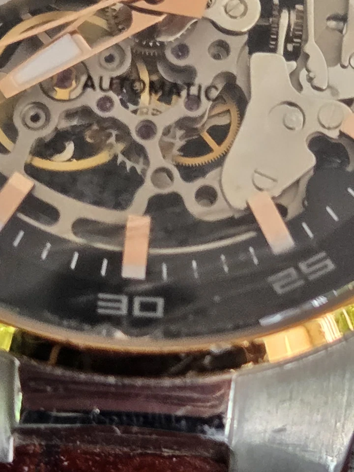 Kenneth Cole New York Men's Skeleton Automatic Watch Leather Strap - Image 4 of 4