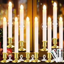 Window Candles, 10 Pack LED Battery Operated Christmas Candles for Windows with