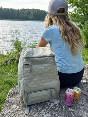 Igloo Backpack Cooler Insulated Soft Cooler Gray Leak Resistant Picnic Bag