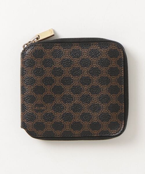 CELINE Macadam Pattern Round Zipper Two Fold Wall… - image 1