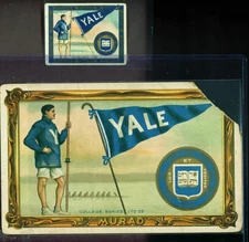1910/1911 MURAD Cigarettes pair  YALE T6 large & YALE T51 small - College Series