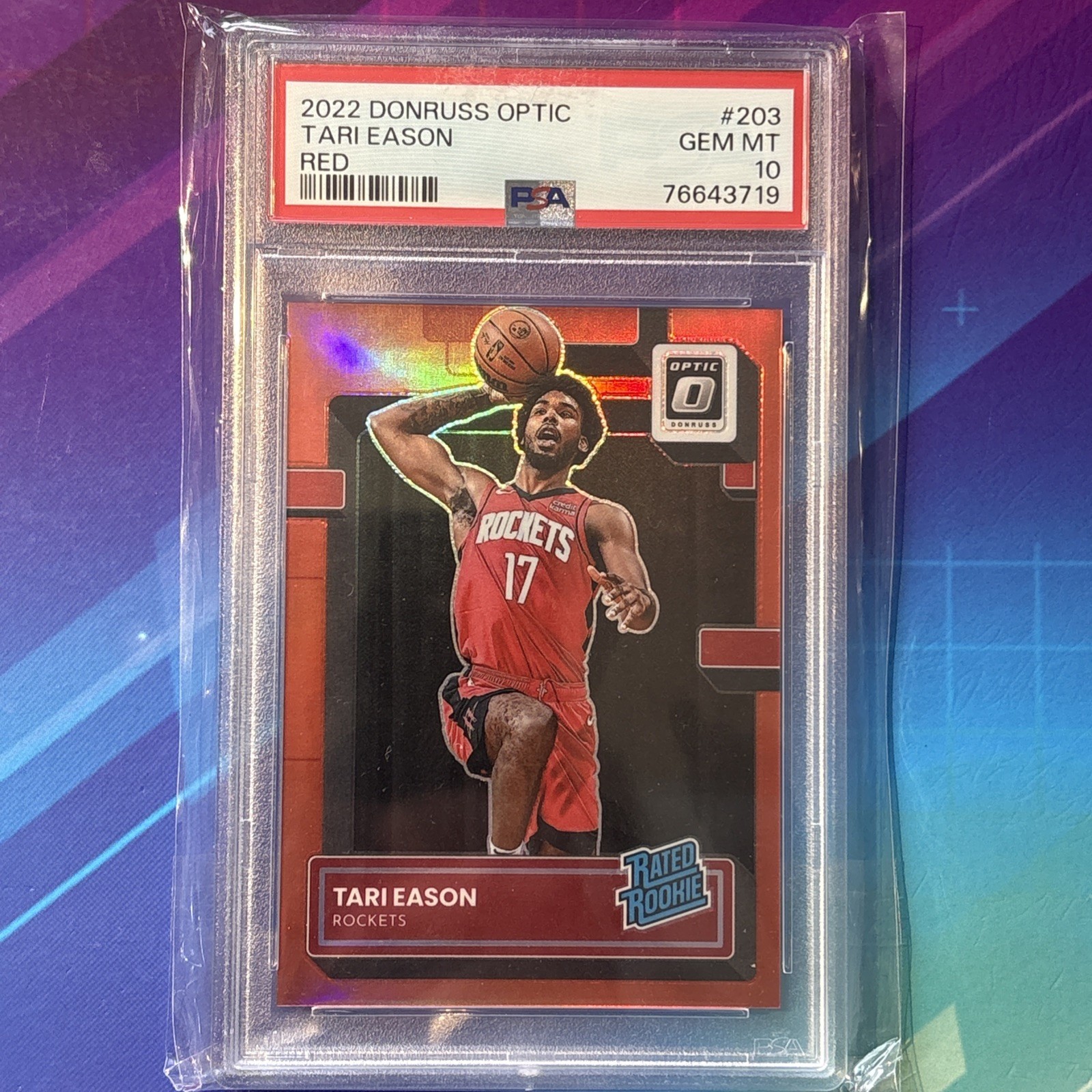 2022 Donruss Optic NBA # 203 Tari Eason-Red Prizm /99 Gem Mint 10-Low Pop only 4