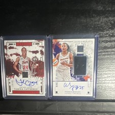 2025 Panini Impeccable WNBA Lot of 2 Autos/Mem Thomas, Catchings EJA-AT