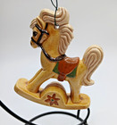 Vintage Rocking Horse Pottery/Chalk Christmas Ornament /Figurine — photo 2