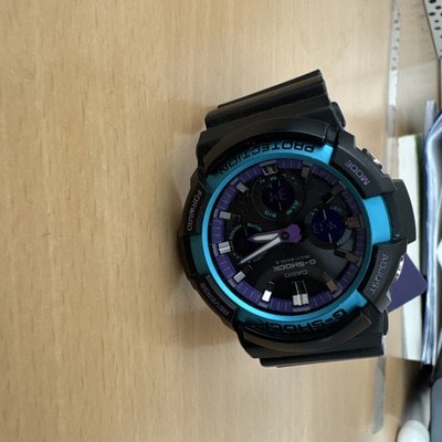 G-SHOCK GAW-100BL- Schwarz Lila Retro Sportuhr
