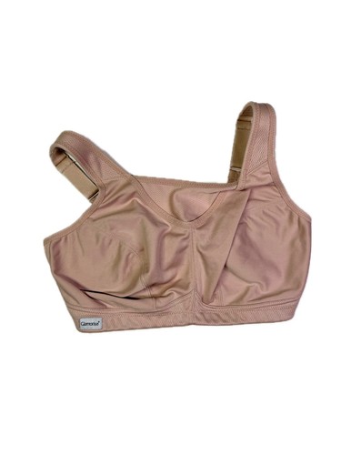 Glamorise Size 38DD No Bounce Cami Sports Bra Nude Wireless 1066