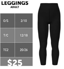 OS LuLaRoe One Size Leggings - Solid Black NWT