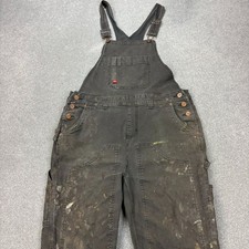 Dickies Dungarees Womens 32x30 Black Overalls Bib Workwear Carpenter Lady