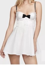 VICTORIA'S SECRET Bow-Topped Bustier Slip Bridal size Small NWT retail 100